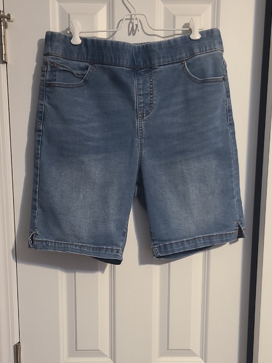 Terra & Sky Pants - Terra & Sky Light Blue Denim Bermuda Shorts